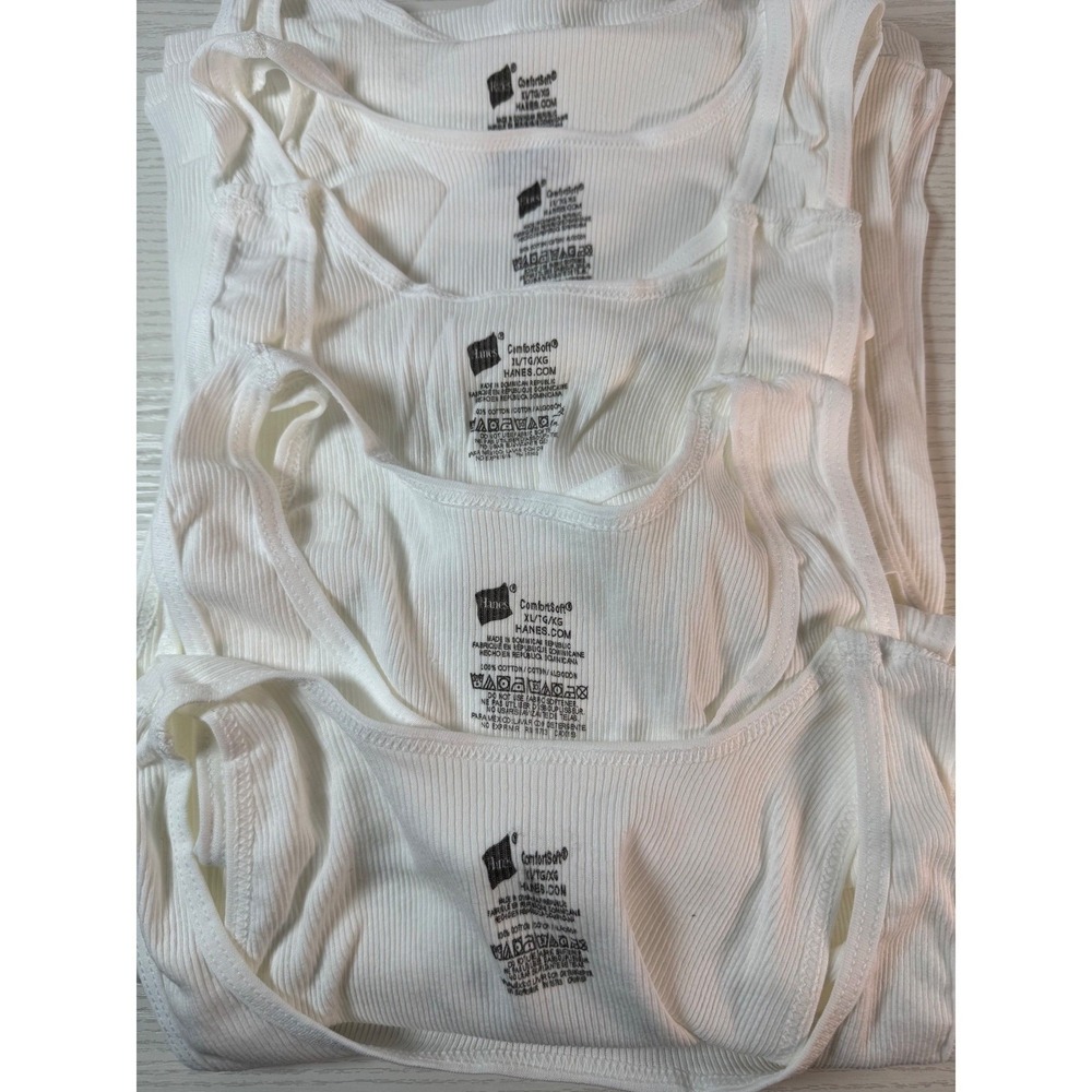 NEW Hanes Men's Tagless Tank Top 5 Pack / Size XL / Sku0158‎